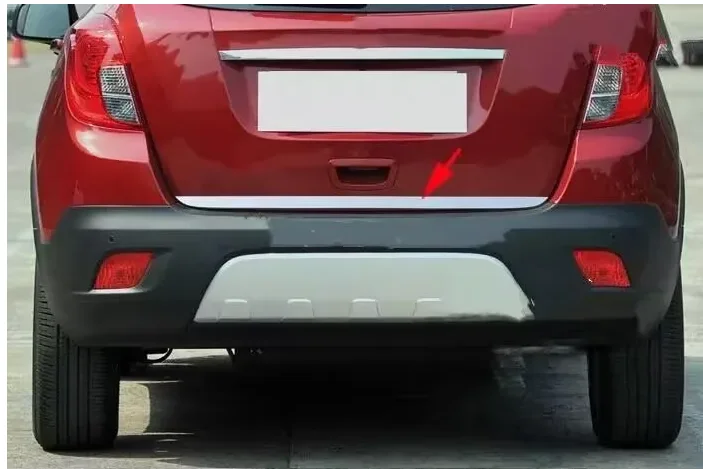 Bord de couvercle de porte de hayon de coffre arrière en acier inoxydable, garniture chromée, bande de couverture, Buick Encore, Opel SachMokka X, 2013-2017, 2018