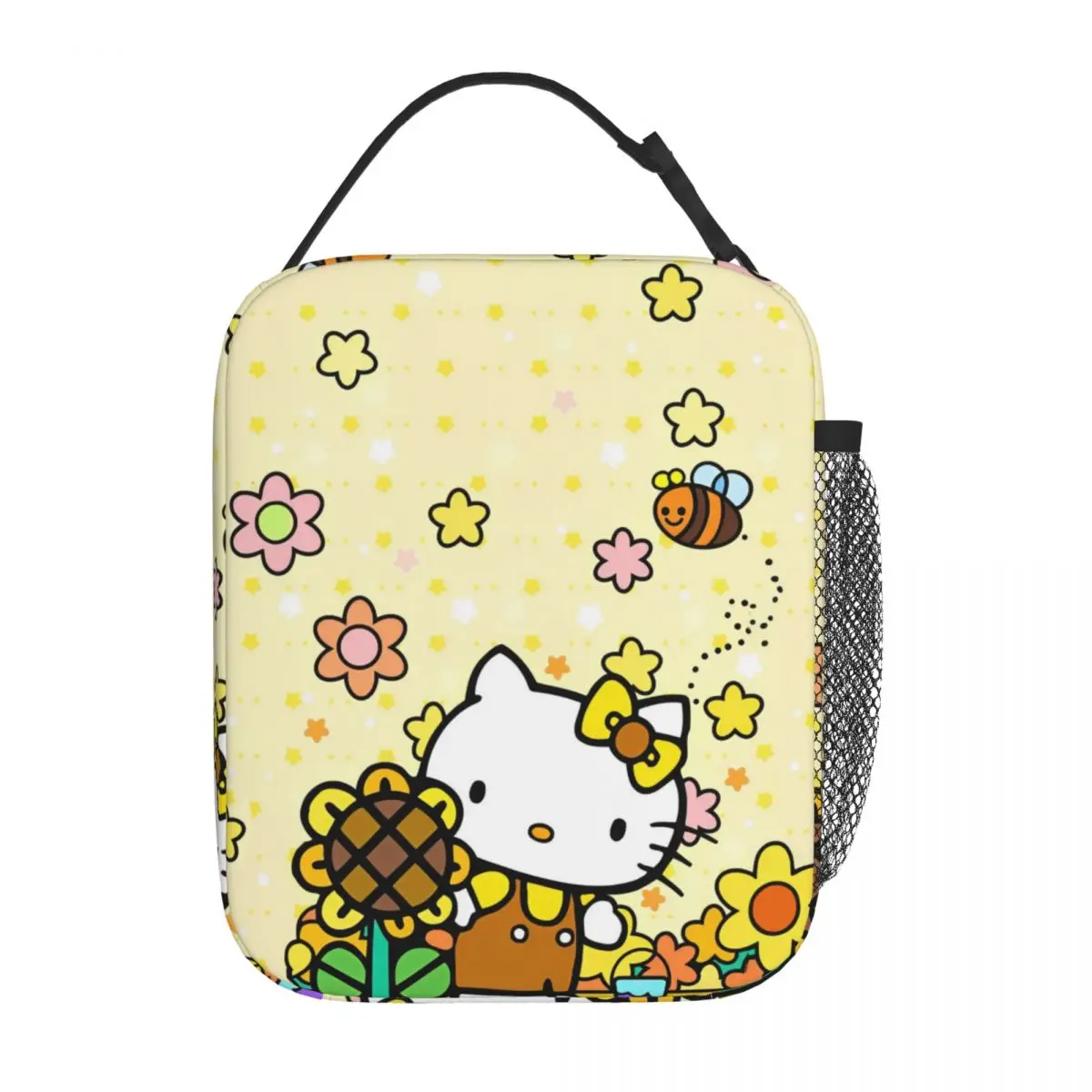 Cartoon Cute Hello Kitty Insulated Lunch Bag Thermal Meal Container HelloKitty Large Lunch Box Tote Men Women College Outdoor