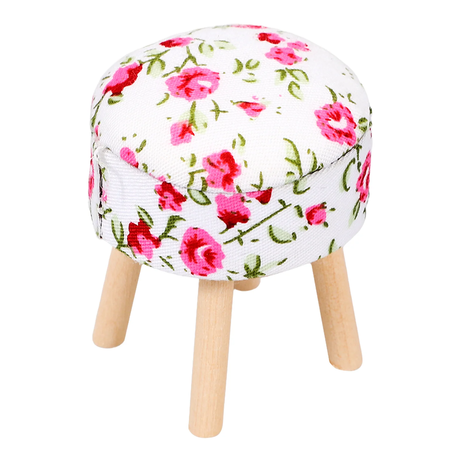 Mini Round Bench House Adornment Furniture Miniature Stool Small Wooden Stools Model Supplies