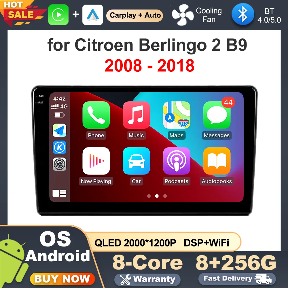 

Car Radio Video Multimedia Player GPS Navi For Citroen Berlingo 2 B9 2008 - 2018 Auto Accessories Android Intelligent System 4G