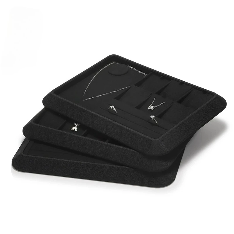 High end jewelry display tray, ring, necklace, bracelet, viewing tray, black jewelry storage tray