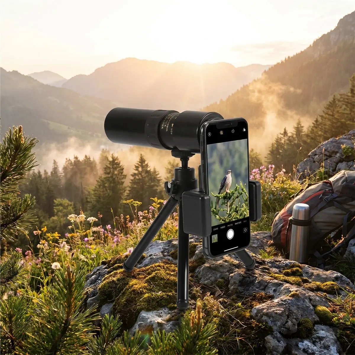 L79A 10-300X Zoom HD Portable Strong Binoculars Long Range Professional Spyglass Monocular Telescope Low Night Vision Black