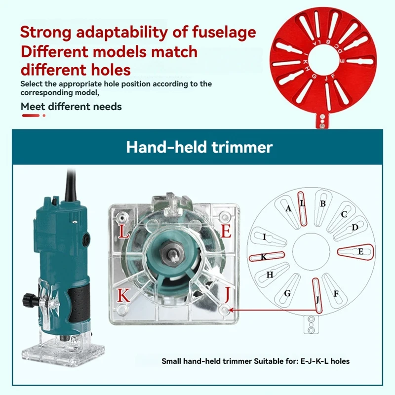 Auxiliary Circular Hole Cutter Cutting Circular Guide Bracket Base Router Circle Cutter Jig Universal Milling Groove