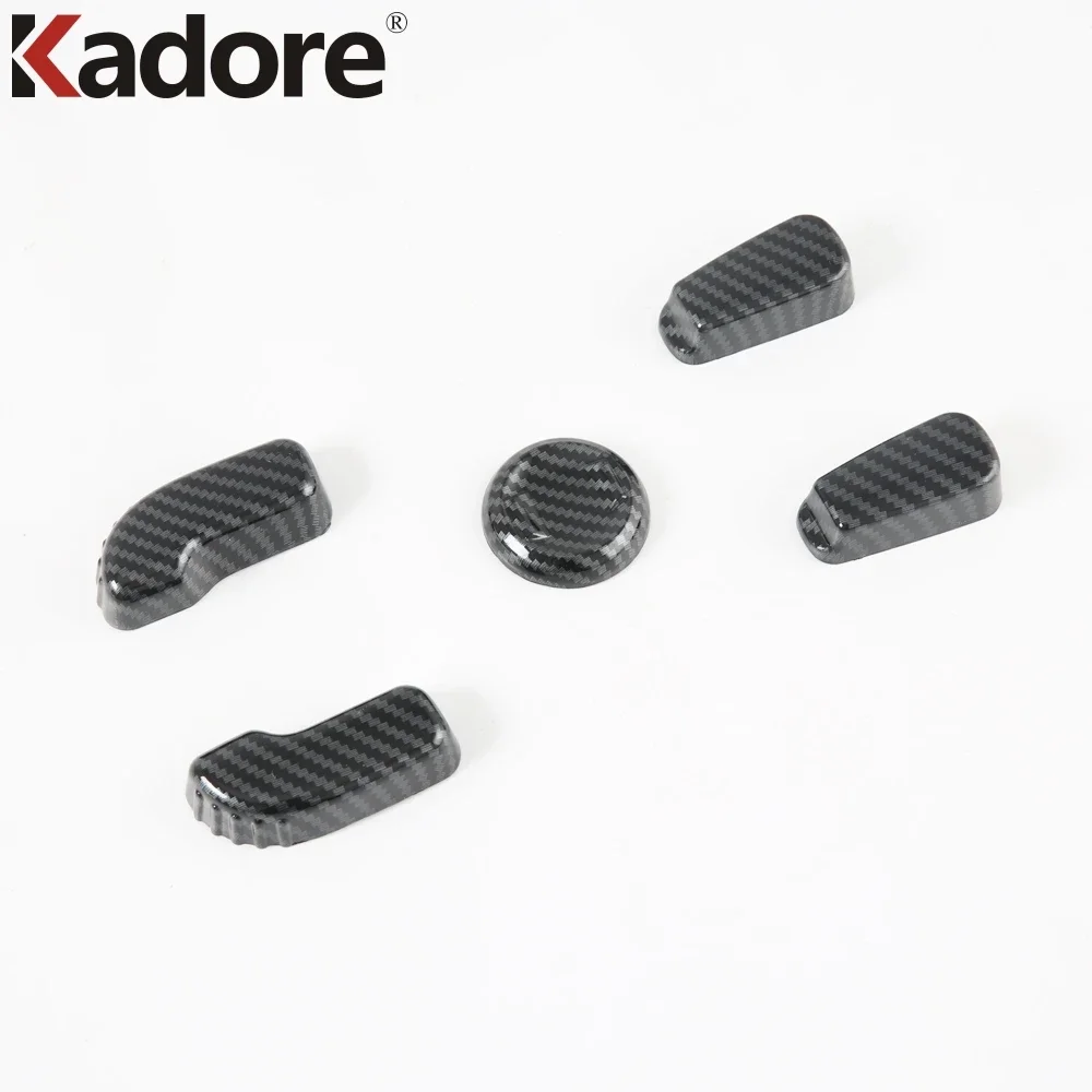 Interior Accessories ABS Carbon Fiber Car Seat Adjustment Button Switch Cover Sticker Trim For Subaru Outback 2020-2022 - view 5