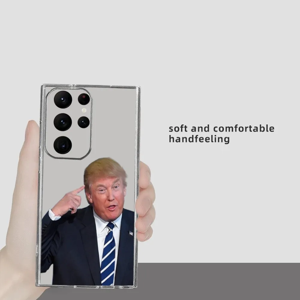 Salute Donald Trump Funny Ultra Lite Phone Case for Samsung Galaxy S24 Ultra S22 S23 Ultra S21 S20 5G Protective Silicone TPU Fu