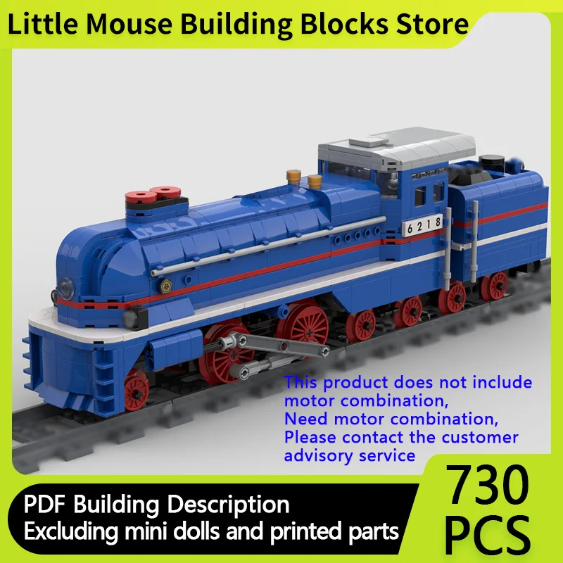 

Конструктор MOC: Городской Автомобиль, Железнодорожный Синий Локомотив, Модульная Технология, Подарки для Детей на Праздники, Набор для Сборки Игрушек