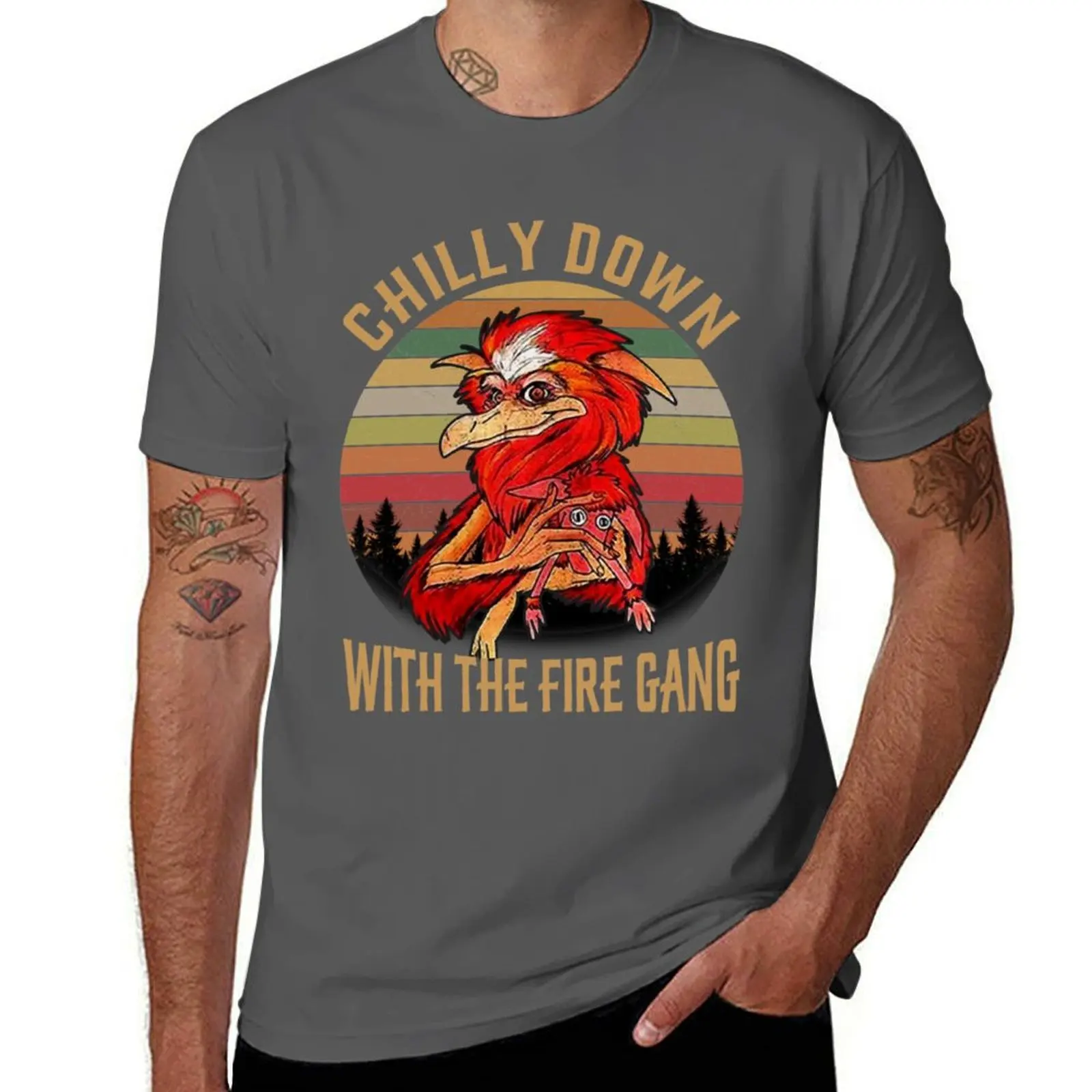 Chilly Down with The Fire Gang T-Shirt Plus Size Lightweight Top