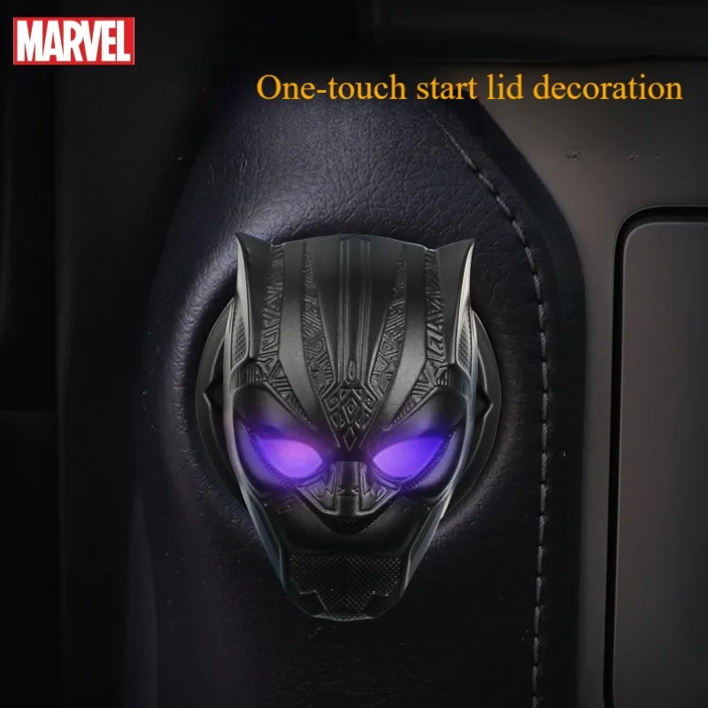 Marvel The Avengers Black PantherAnime movies creative car start button decorative protective sticker high-value car interior