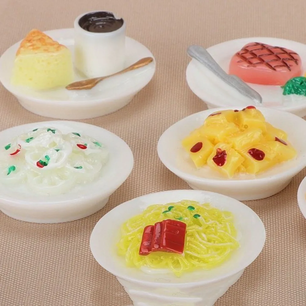 10pcs Kawaii Cute Bread Egg Breakfast Resin Simulation Model Dollhouse Miniature Kitchen Decoration Doll House Decor Accessories view 3