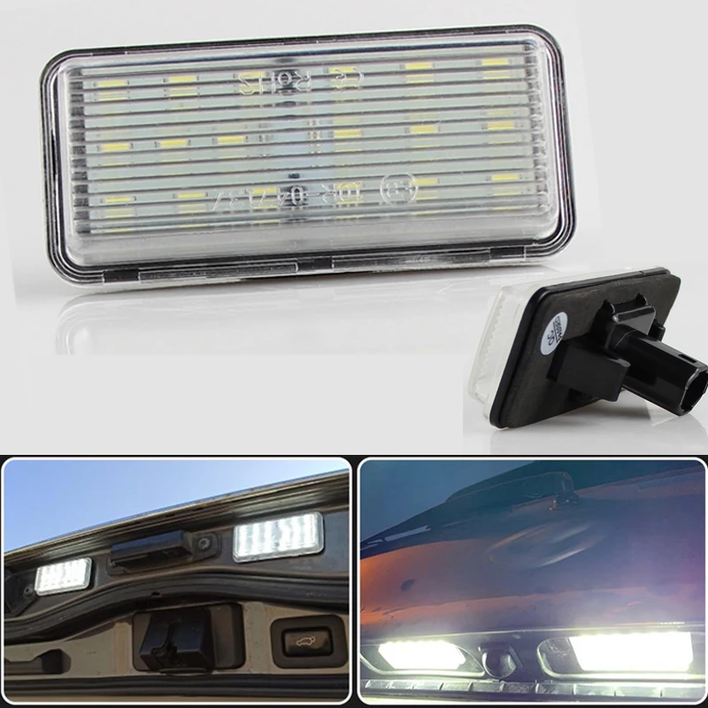 2Pcs Car LED Number License Plate Light No Error Canbus for Toyota Land Cruiser 100 200 Prado 120 Reiz 4D Mark X Car Accessories