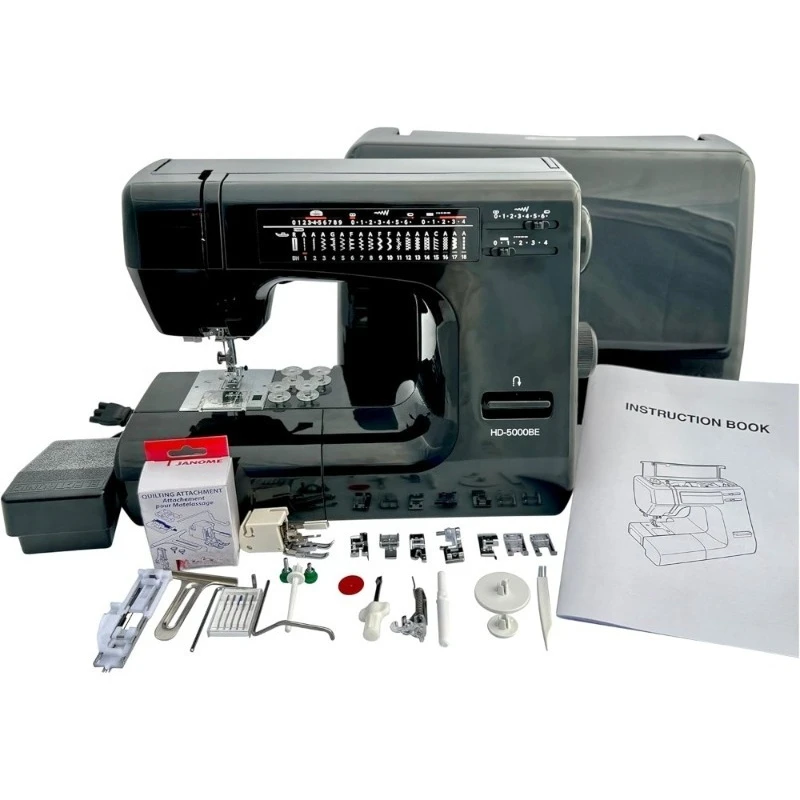 ماكينة خياطة شديدة التحمل مصنوعة من الألومنيوم مكونة من 18 غرزة بذراع مجاني مدمج في خيط إبرة