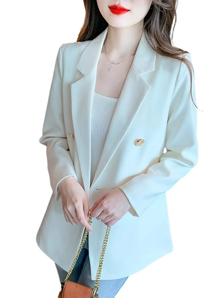 معطف نسائي من Blazer Mujer بخيط عموم هوت مائل أكاديمي متوهج لحفلات الزفاف جو قابل للطي شمبانيا عالي الجودة