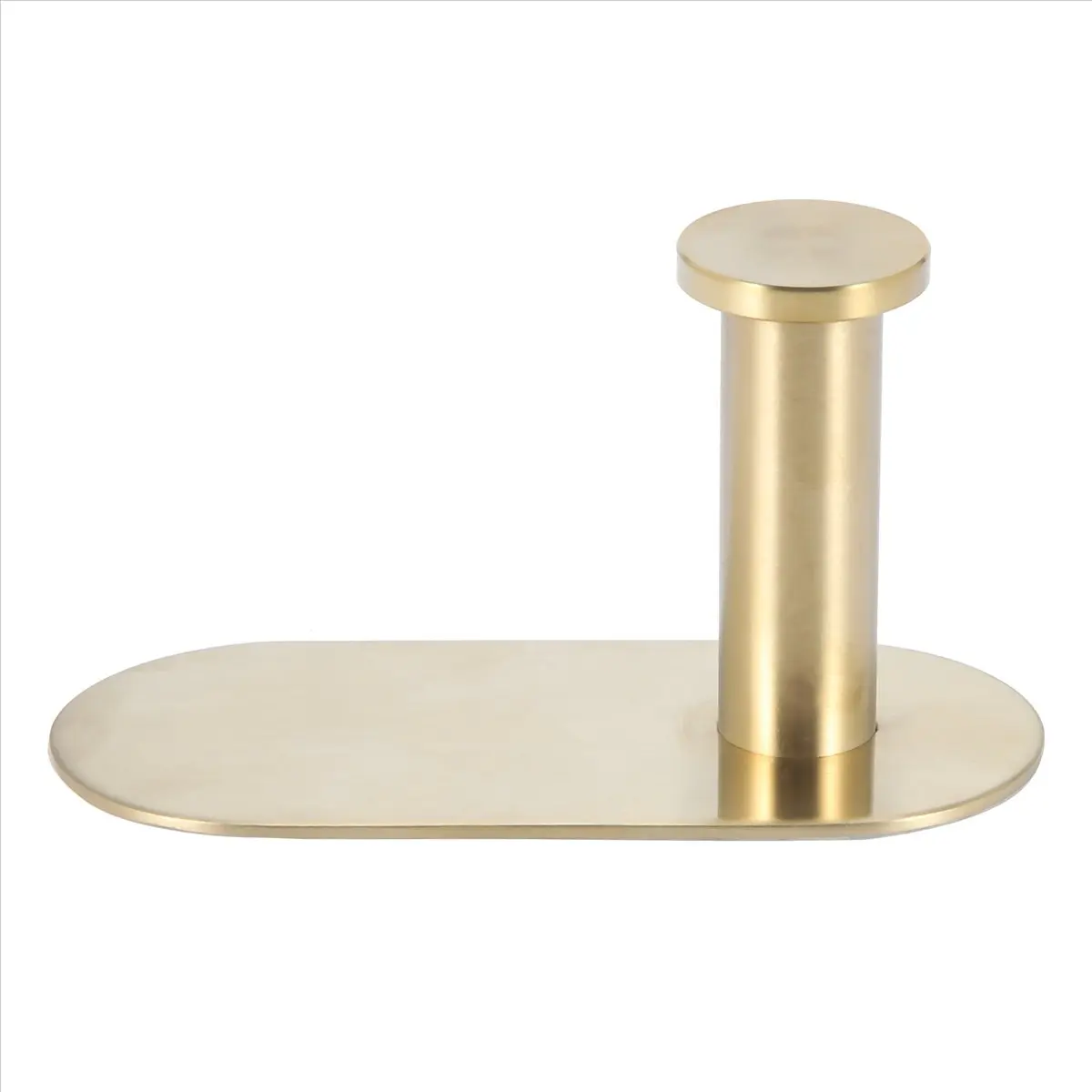 HITL Wall Mounted Hand Towel Bar Rack Brushed Gold Stainless Steel Round Toilet Paper Holder Hook Hardware Accessories,10cm