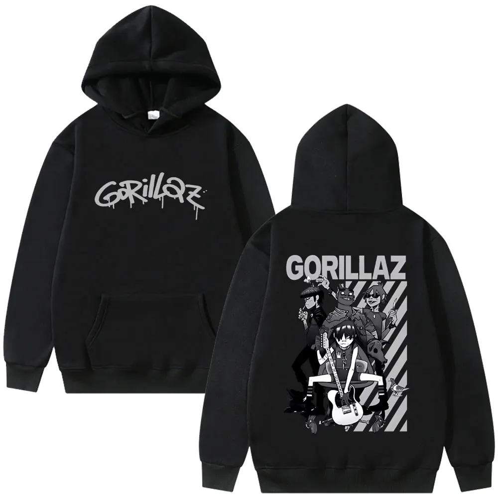 

Limited Rock Band Gorillaz Graphic Hoodie Men Women Hip Hop Gothic Oversized Streetwear Unisex Casual Vintage Pullover Hoodies