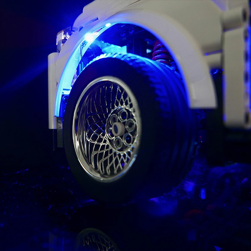 Zestaw oświetlenia LED RC do technicznego samochodu sportowego LEGO 10512 (tylko światło LED, bez modelu klocków)