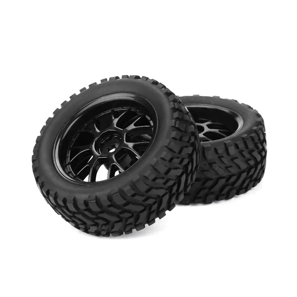 1:10 RC auto pneumatico in gomma fuoristrada tirare auto ruota da corsa piatta pneumatico ruota auto da strada 4 pezzi set adatto per HSP HIMOTO HPI Re