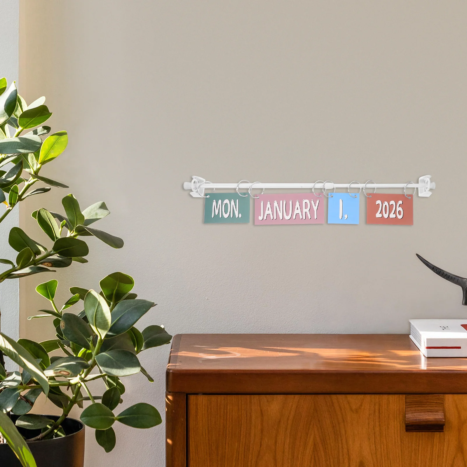 

1Set Flip Classroom Calendar Bulletin Board Vintage Boho Style Teaching Time Dates Decoration 2025-2028 Vintage Wall Calendar