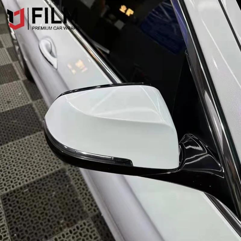 ฟิล์มหุ้มรถยนต์ YAJIU สีขาวเงา ฟิล์มไวนิลหุ้มรถยนต์แบบม้วน ติดง่าย สีขาวคริสตัลเพชร ฟิล์มหุ้มรถยนต์สีแดง