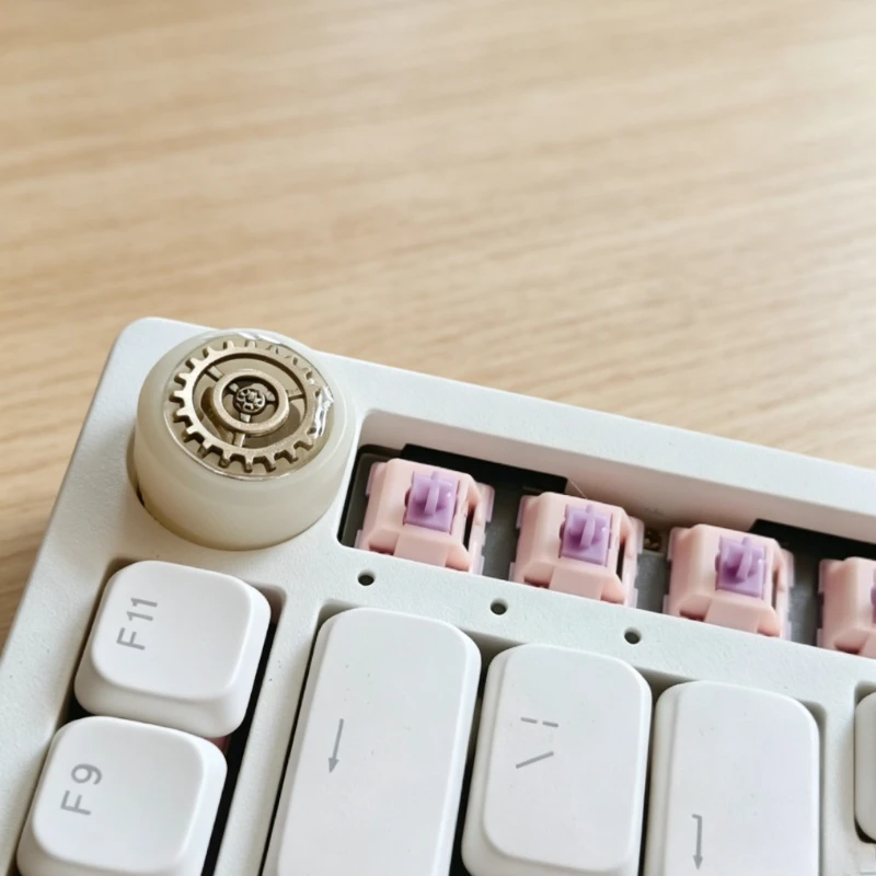 New Hi75 Dedicated Volume Knob Gear Retro Personalized Transparent Three-Dimensional Customized Mechanical Keyboard Knob Keycaps