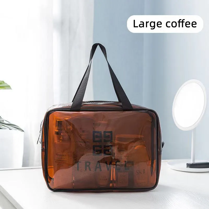 Travel PVC transparent storage bag women\'s portable waterproof wash bag cosmetic multifunctional large-capacity makeup bag