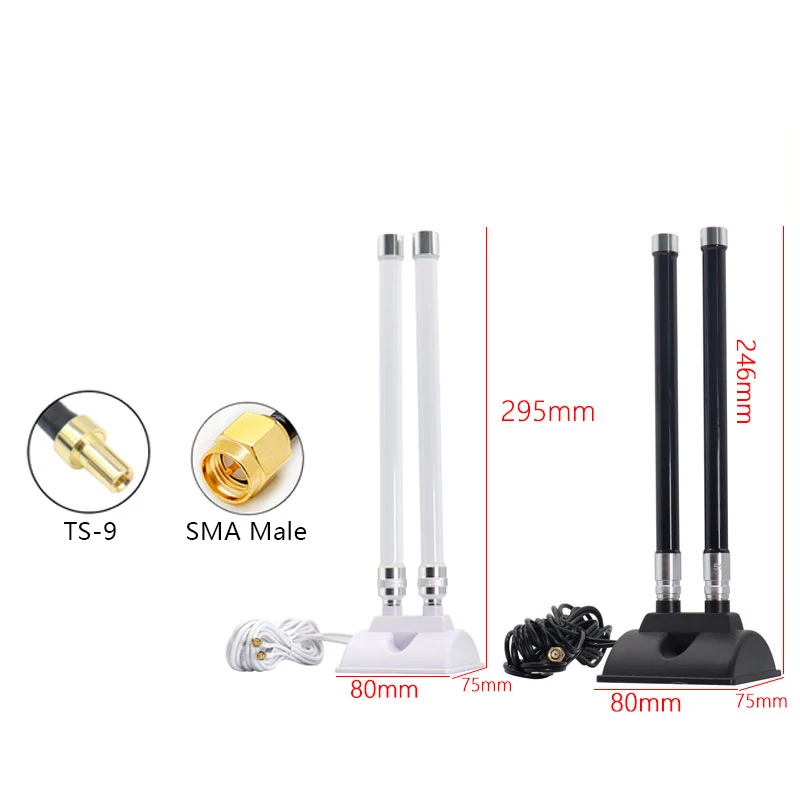 

ZTE HUAWEI 5G Router Full Band Antenna 48DBI Gain CPE PRO Wireless Network Card External Extension Cable Signal Enhanced TS9 SMA