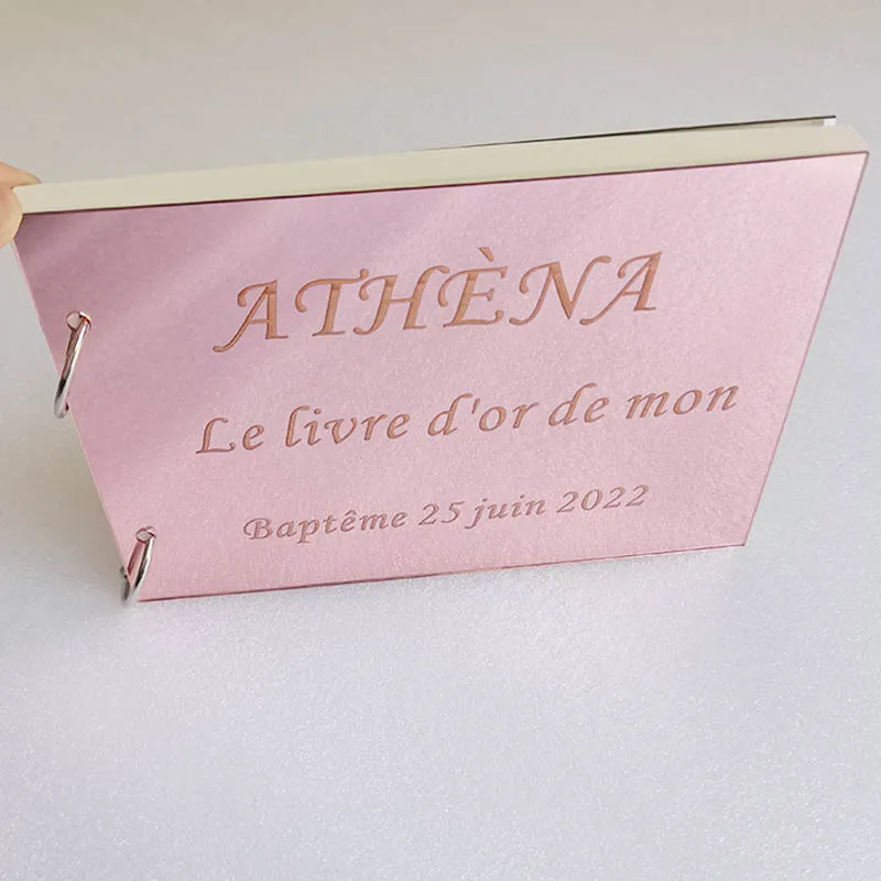 شخصية الزفاف مخصص توقيع دفتر الزوار الاكريليك مرآة غطاء كتاب الاستقبال حفلة خطوبة كتاب تذكاري #1