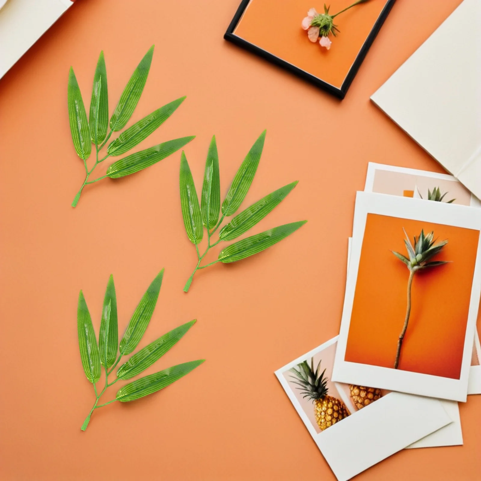 

30pcs Bamboo Decor Artificial Bamboo Leaves Lifelike Fake Leaves For Home Garden Party Diy Crafts Wreath Garlands Flower