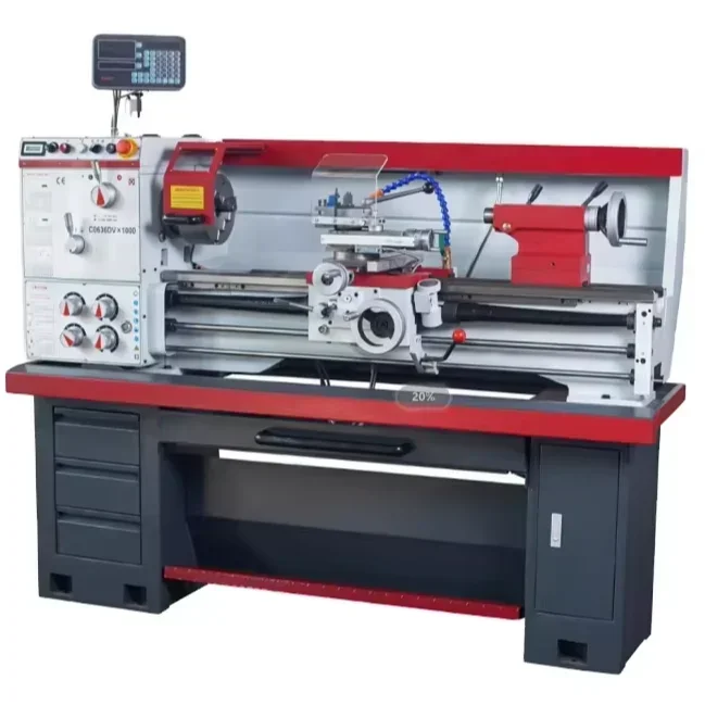 C0636V/1000 Manual Automatic Variable Speed Turning Center New Vertical Bench Lathe Machine 1000mm Distance Centers Engine Motor