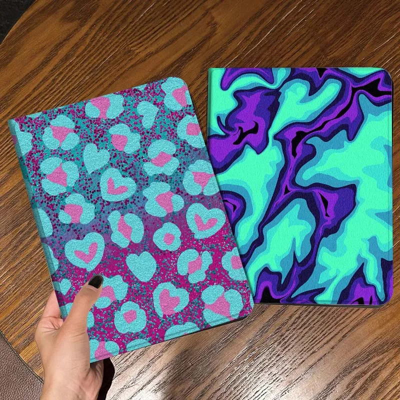 

Cartoon Pink Blue Pattern Tablet Case For Samsung Galaxy Tab S7 S8 S9 S10 FE Lite Gift