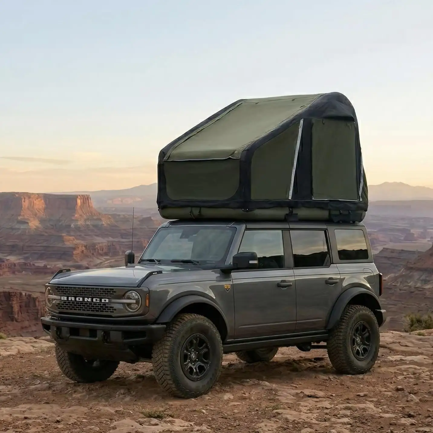 vb-Inflatable Portable RoofTop for 1-3 People, Waterproof Off-road Travel, Car/truck Road Camping, Family Inflatable Roof Tent&