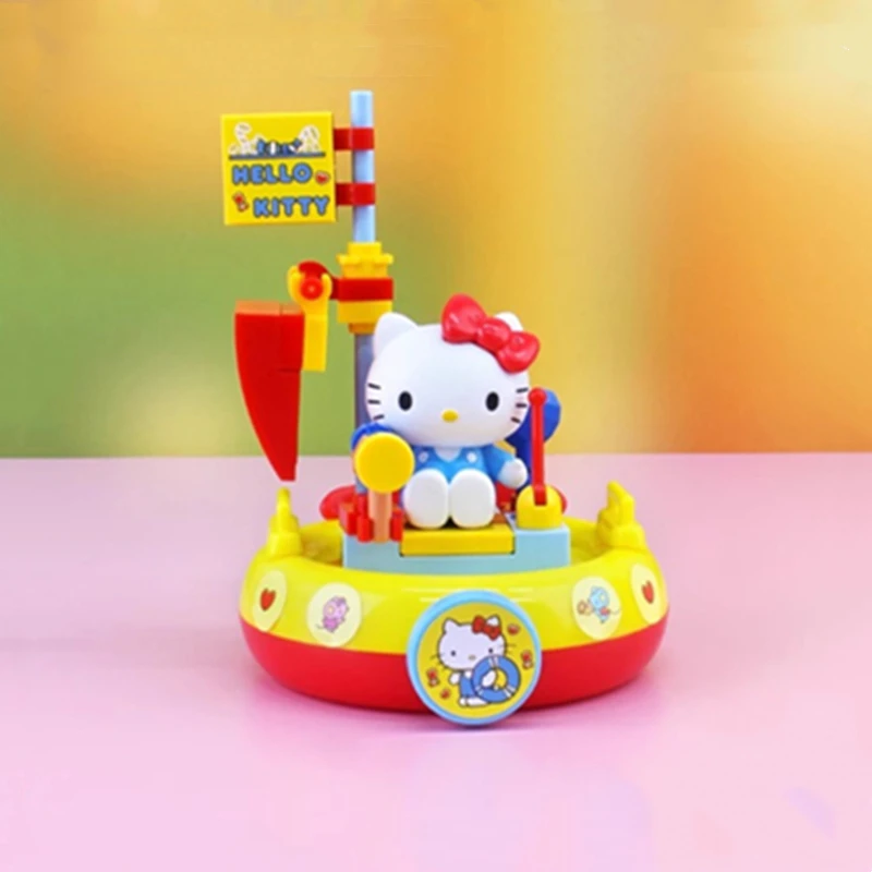 Sanrio Building Blocks Nautical Adventure Series Children's Toys Anime Peripheral Collectible Model Ornaments Birthday Gifts