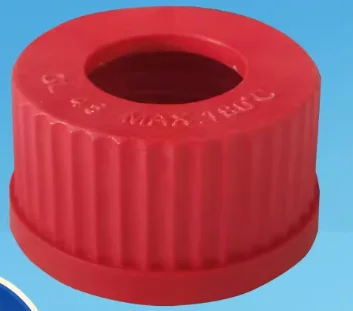 Blue Cap Reagent Bottle GL45 Headspace Cap Open Hole Cap Sampling Bottle Cap Anaerobic Bottle Cap High Temperature Cap 180 Degre