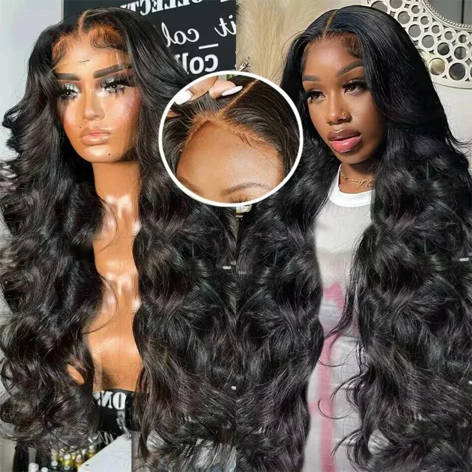 Ready To Wear 6x4 5x5 Pre Cut Lace Closure Glueless Wigs Human Hair Pre Plucked 22 Inch Brazilian Body Wave Lace Frontal Wigs