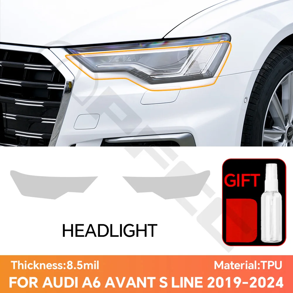 For Audi Q3 Sportback S Line 2019-2024 TPU Clear Headlight Rearview Film PreCut DIY Paint Protection Film PPF Bra Anti-scratch