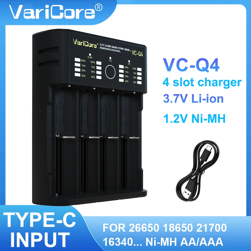 LiitoKala Lii-600 Pin Sạc Cho Pin Li-ion 3.7V Và NiMH 1.2V Thích Hợp Cho 18650 26650 21700 26700 AA AAA Và Các