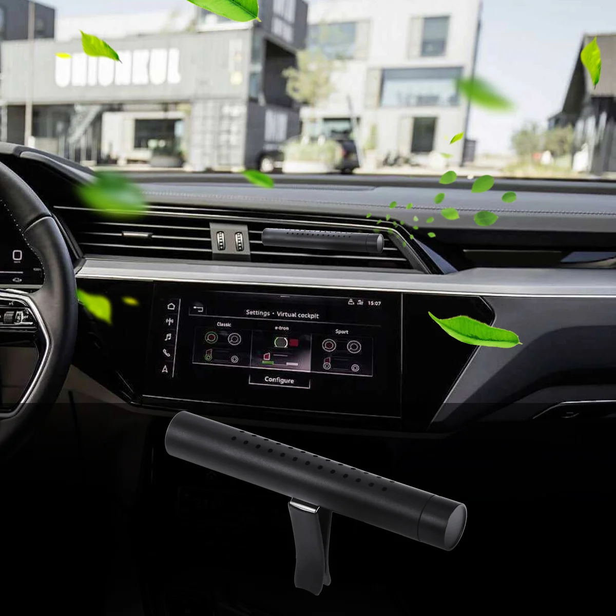 

Air Freshener Black Silicone Aromatherapy Diffuser Vent Clip Hollow Design Non Toxic Long Lasting Essential Oil Holder For Car