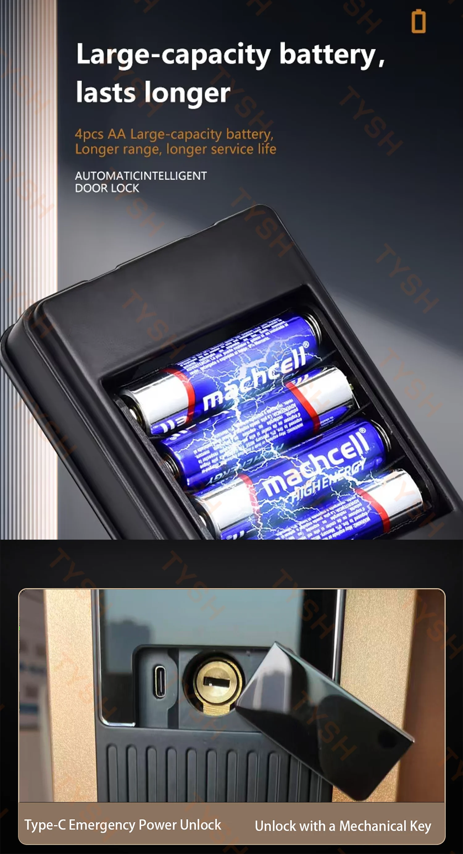 STLF Tuya Smart Electronic Digital Door Lock Fingerprint Password Waterproof Network App Memory Card for Home Hotel