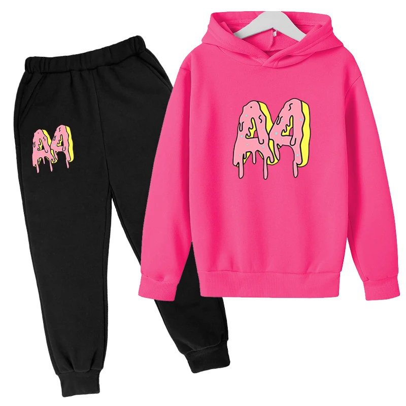 Neue a4 Merchandise Kinder Herbst/Winter charmante Geschenk Hoodie Trainings anzug Mädchen Jungen Kleidung 2-13 Jahre alt Joggen Casual Fashion Anzug