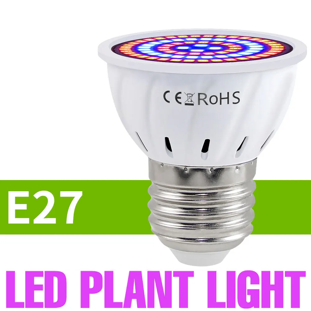 9W E27/E26 LED Grow Light GU10 Volledige Spectrum Plant Lamp E14 Voor Indoor Ingemaakte Fruit Growbox Teelt Lamp MR16 AC220V 5W 7W
