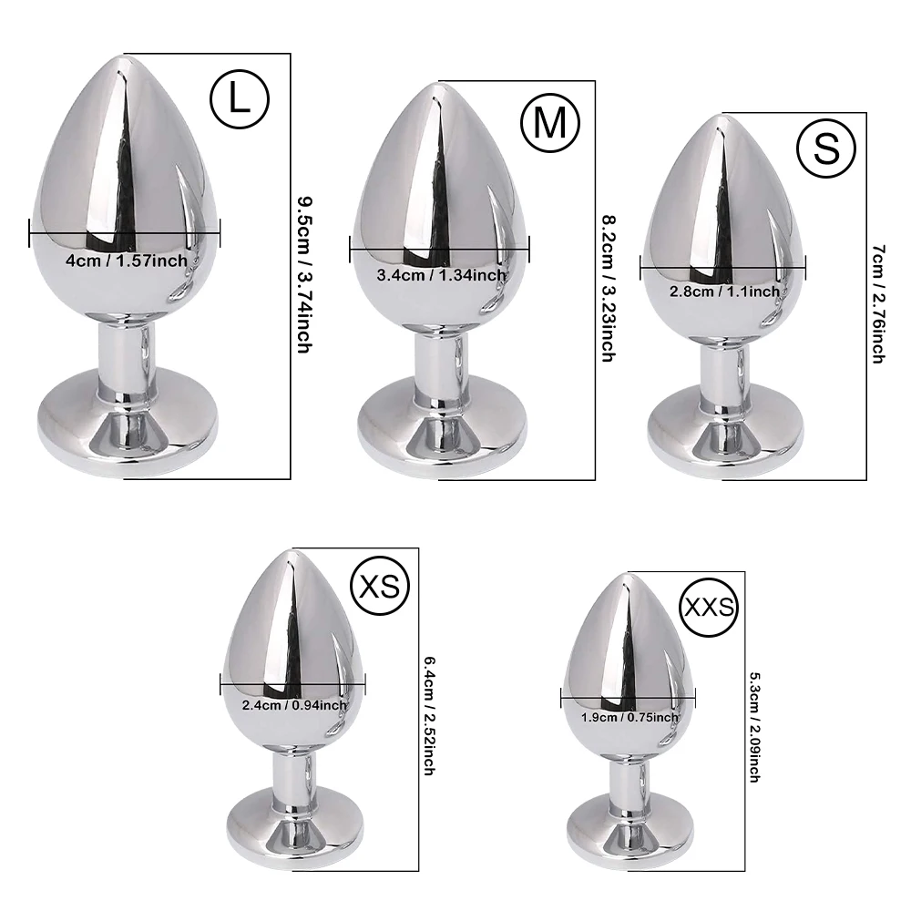 Metal Anal plug butt plug Sex Toys Butt Toys For Women Men Couples Adult Game Masturbator Anal Diamond 5 Size SM Adult Sex Toy - Image 3