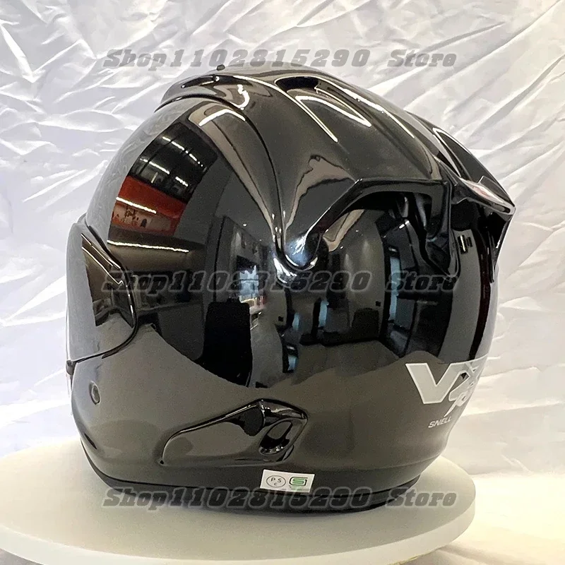 Medio Casco de motocicleta Unisex, protector de cabeza de color negro brillante, VZ-RAM todoterreno, para carreras de descenso, montaña y carretera,