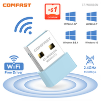 Comfast 150Mbps USB WiFi Adapter 2.4GHz Internet Card Drive free LAN Wi-Fi Receiver Key Dongle antenna Para PC Win 7 8 10 11