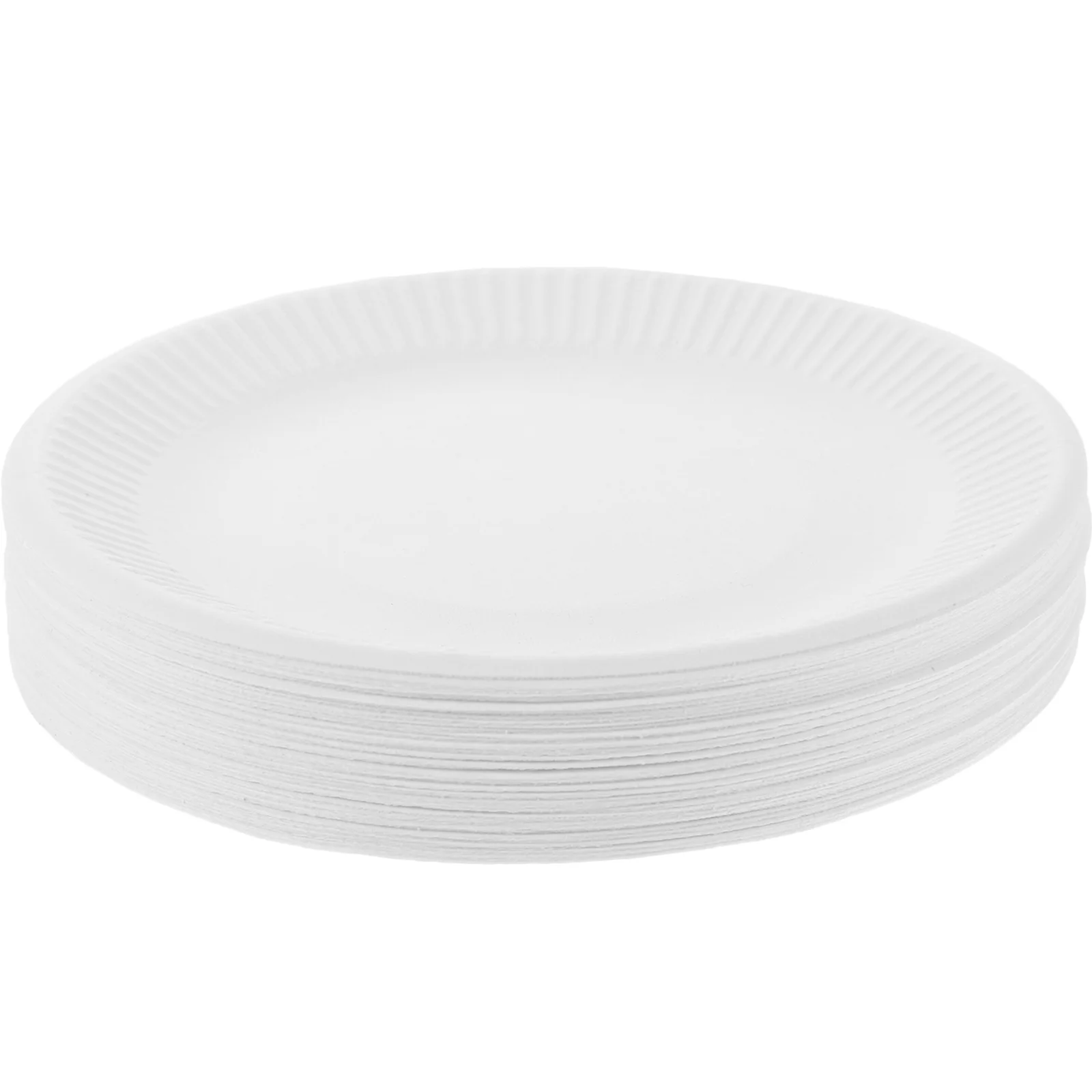 

50Pcs White Paper Plates Elegant Party Dinnerware Sturdy Disposable Plates for Festivals and Gatherings Paper Party Supplies