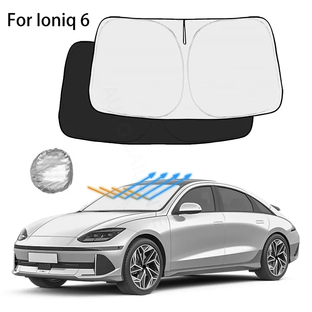 

Car Windshield Sunshade Cover For Hyundai Ioniq 6 2022-2025 Front Window Sun Shade Visor Car Interior Accessories UV Protection