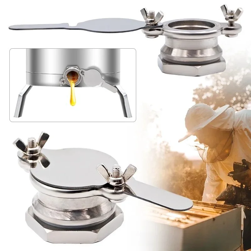 Stainless Steel Gate Valve Honey Tap Beekeeping Tool for Honey Extractor