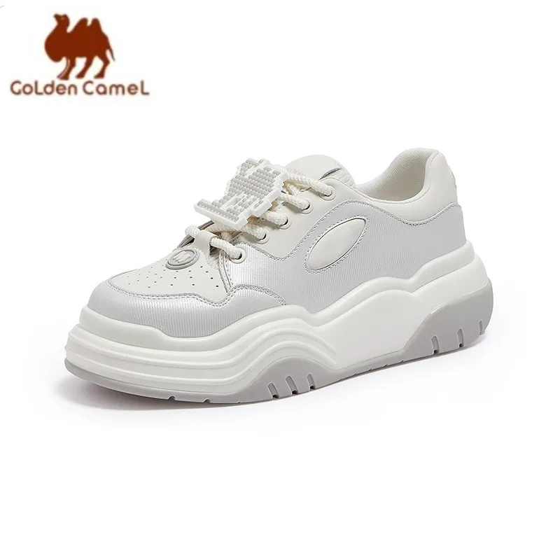 

Женские кроссовки GOLDEN CAMEL, белые туфли для скейтбординга на толстой подошве для женщин, новинка 2024, весенняя повседневная спортивная обувь на плоской подошве