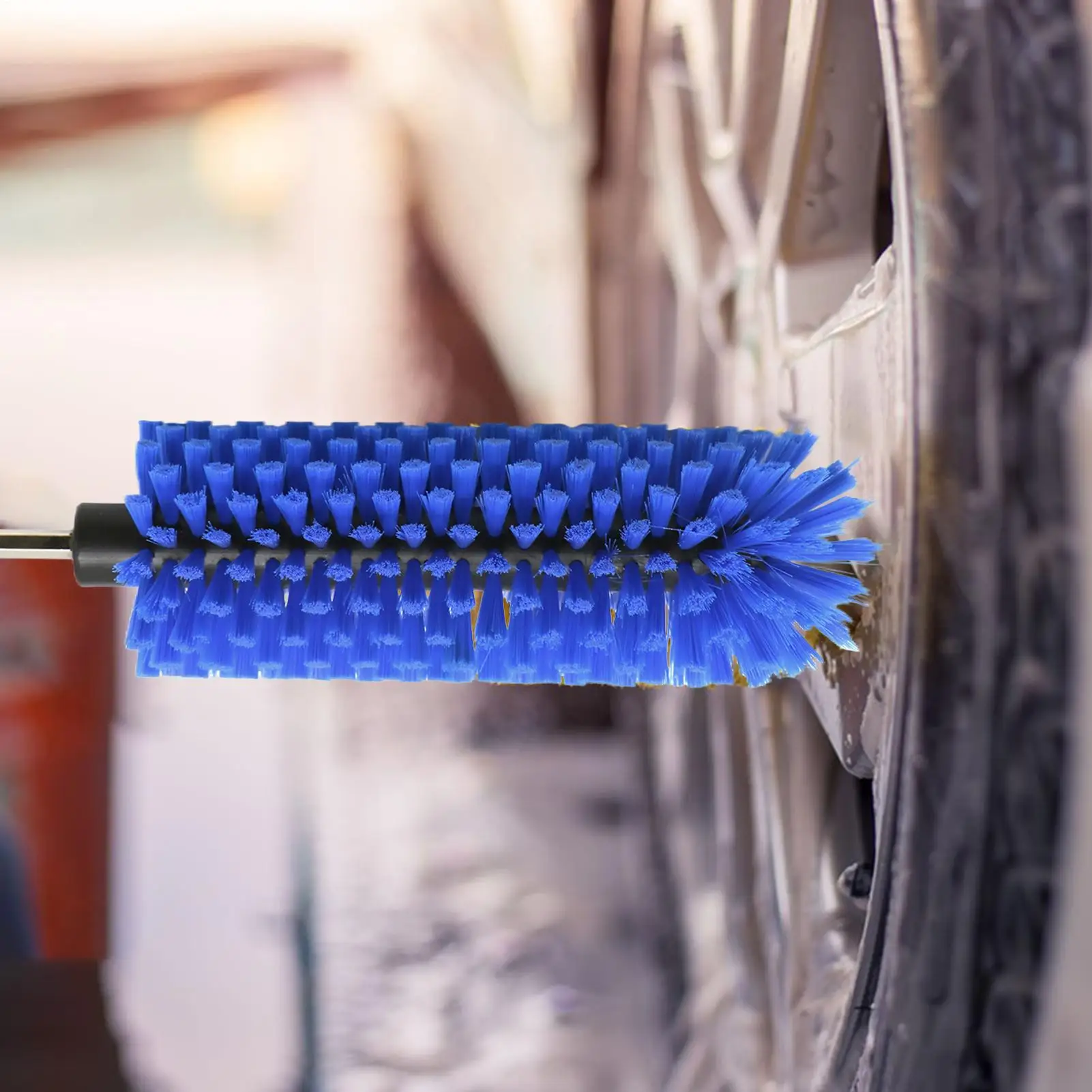 

Щетка для мытья колес автомобиля, прочная щетка высокой плотности, щетка для обода колес, щетка для деталей шин, щетина высокой плотности, без царапин для транспортных средств, грузовиков