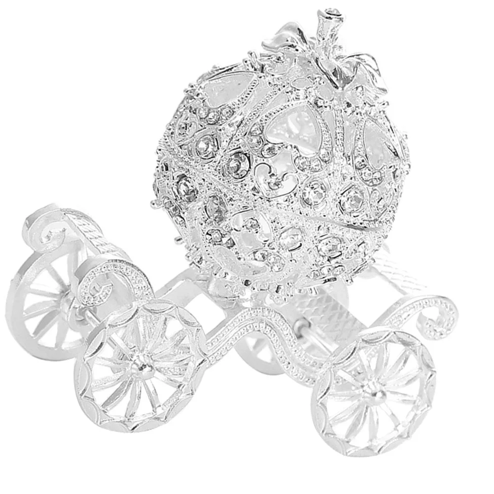 European Style Carriage Trinket Box Metal Jewelry Keepsake Box Decorative Jewelry Storage Necklace ganizer Gift