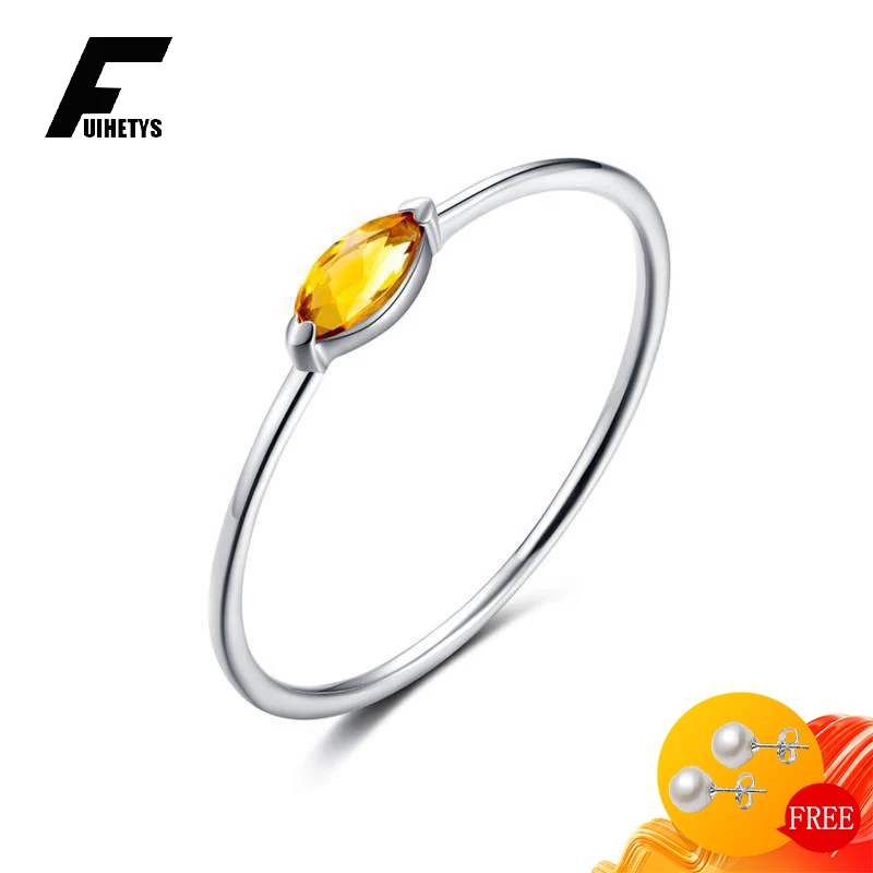 

FUIHETYS New Fashion Finger Ring 925 Silver Jewelry with Zircon Gemstone Accessories for Women Wedding Party Gift Size 6-9