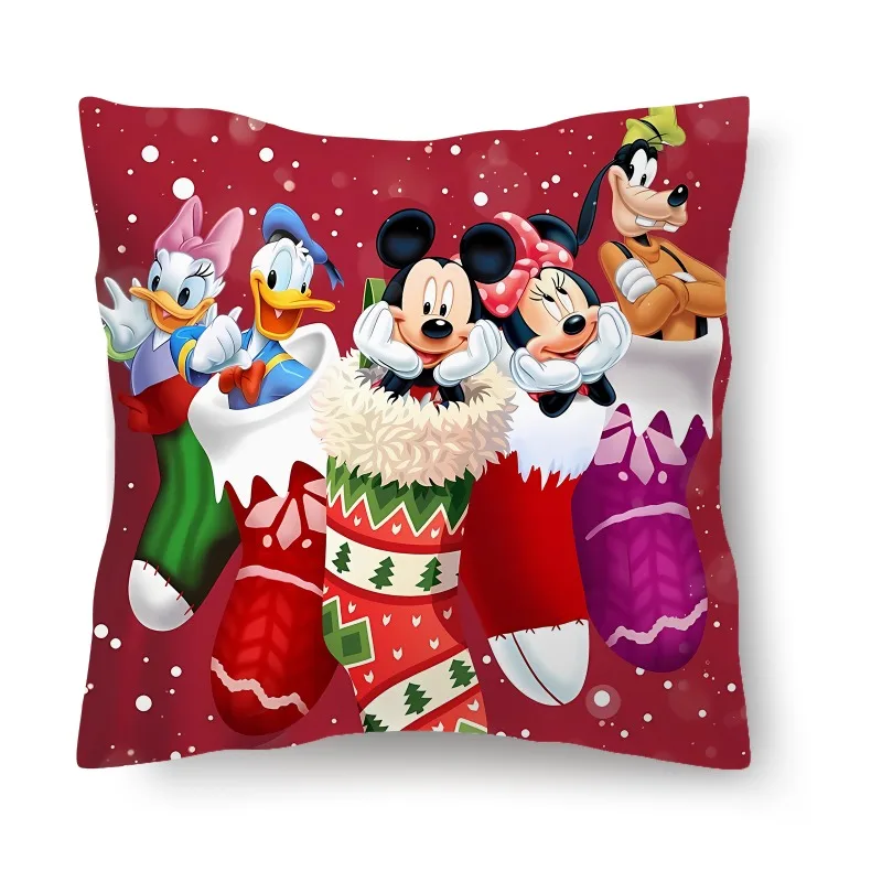 ميكي ماوس عيد الميلاد المخدة لطيف أنيمي المخدة غرفة المعيشة أريكة أفخم وسادة جناح غرفة المنزل الطرف الديكور عيد الميلاد
